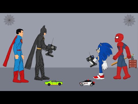 SONIC, SPIDERMAN VS SUPERMAN, BATMAN - Funny Animation Video Part 2