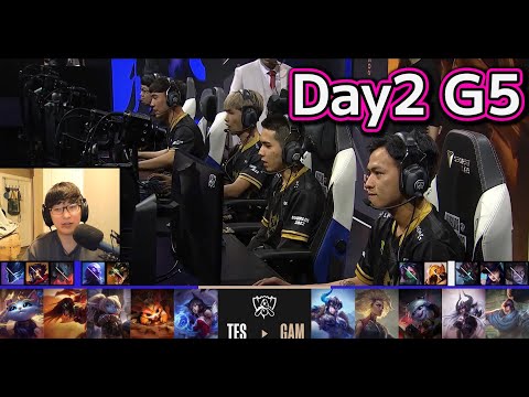 TES vs GAM | Day2 G5 | 世界大会2022 Group Stage 日本語実況解説