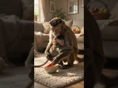 The Baby <strong>Monkey</strong> Had Nothing to Eat… Then Mom Did This 🥺❤️#<strong>monkey</strong> #babymonkey #cute #emotional