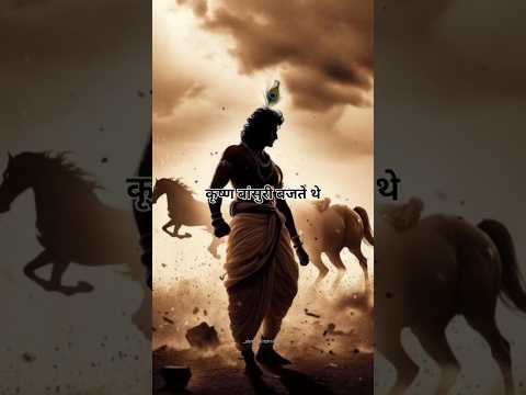 लोग कहते है कृष्ण बांसुरी बजते थे 🙏 #motivation #lifelessons #bhakti #gitagyan #krishna