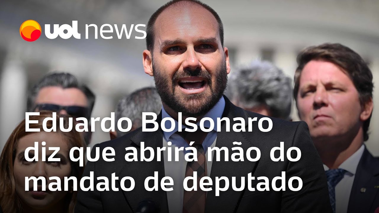 Eduardo Bolsonaro diz que abrirá mão do mandato de deputado e continuará nos EUA