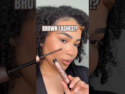 soft lashes with brown mascara ✨👀 | Benefit BADgal Bounce Mascara #shorts #mascara #lashes