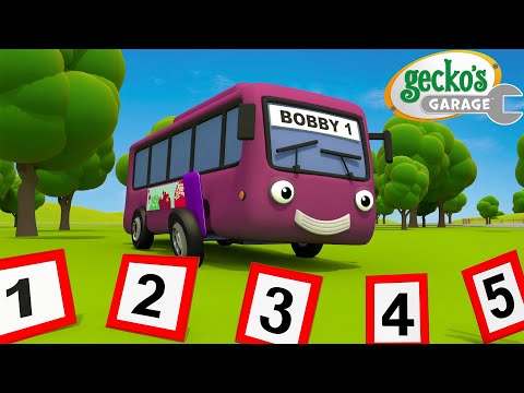 5 Baby Buses | Gecko's Garage Songs｜Kids Songs｜Trucks for Kids