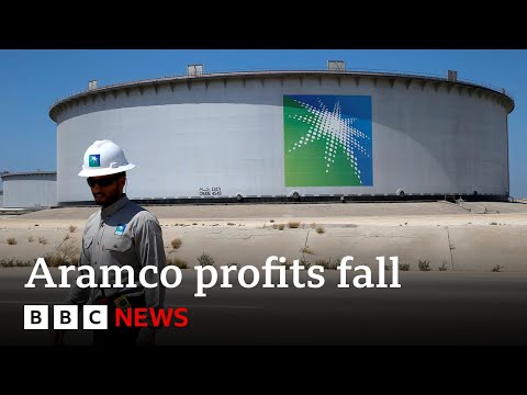 Saudi state-owned oil giant Aramco sees profits drop - BBC News