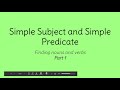 Identifying Simple Subjects and Predicates