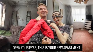 The surprise was failed, Olya did not believe us.