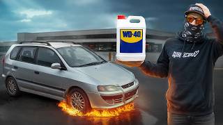 Zalaliśmy WD-40 do silnika zamiast oleju i strzelił
