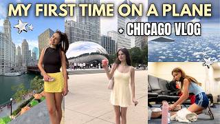 I flew on a plane for the first time!| Chicago vlog🏙️