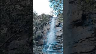 Enjoying Nature ♥️🏞️🌸 || Waterfall #shorts #nature #waterfall