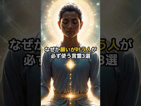 なぜか願いが叶う人が必ず使う言霊3選 #スピリチュアル #言霊 #引き寄せ #shorts