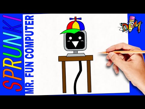 Como Dibujar a MR. FUN COMPUTER de SPRUNKI INCREDIBOX | paso a paso | how to draw mr fun computer