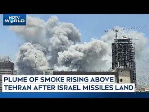 Israel Attacks Iran | Video Shows Plume Of Smoke Rising Above Tehran After Israel Missiles Land