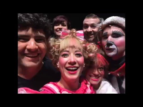 Grinch cast backstage.