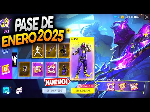 🔥 NUEVO PASE BOOYAH DE ENERO 2025 de FREE FIRE PROXIMO PASE ELITE NUEVA ACTUALIZACION FF LATAM