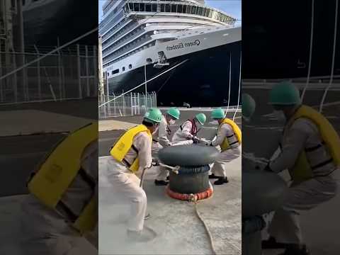 Ship's Automatic Moring System! #facts #tranding #shorts