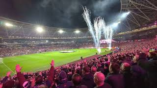 West Ham v Olympiacos, Bubbles at kick off