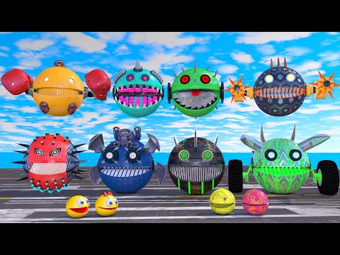 ROBOT PACMAN CYBER WAR: Ultimate Robot vs Monster Fight! #pacman #monsterpacman #pacmanvspacman