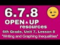 Exploring Writing and Graphing Inequalities