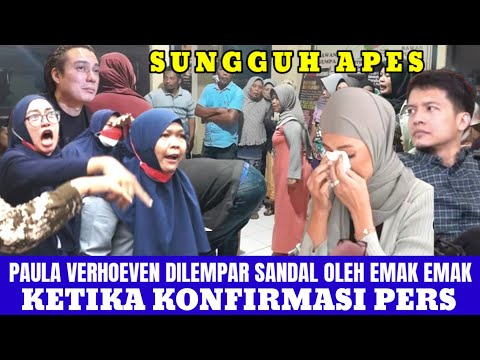 Detik Detik Paula Verhoeven Dilempar Sandal Oleh Emak Emak