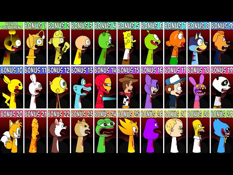 EVERY OC & BONUS Characters From Sprunki Wenda Treatment