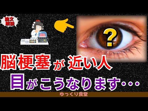 それ、ただの疲れ目？“脳梗塞の影”を科学で検知する【ゆっくり解説】