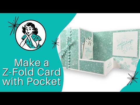 Make This Jolly Z Fold Card That Has A Pocket! | Christmas Card Ideas