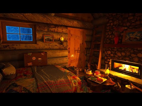 Relaxing Blizzard in a Cozy Winter Hut for Deep Sleep, fall Asleep, Sleep Better, from Insomnia