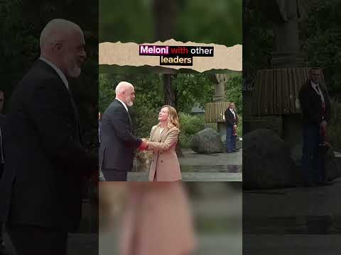 Meloni Meet up with legends vs Ultra legends leader ll #meloni #pmmodi #emmanuelmacron #melody