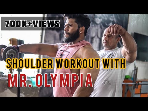 Plateau Busting Shoulder workout with MR OLYMPIA( powerlifting) | EP1 REAL TRAINING