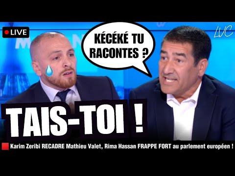 🟥 Karim Zeribi RECADRE Mathieu Valet (RN), Rima Hassan FRAPPE FORT au parlement Européen !