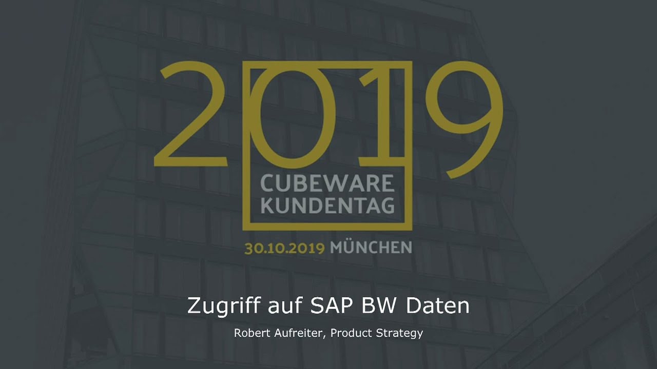 Cubeware & SAP BW