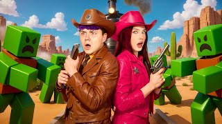 Сбежали от БОССА и ЗОМБИ в Мертвые рельсы в ROBLOX