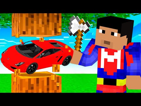 TODOS LOS BLOQUES DAN COCHES REALES EN MINECRAFT TROLL 😱🚗