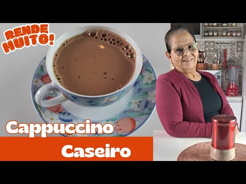 🎥☕O MELHOR CAPPUCCINO CASEIRO! SUPERCREMOSO, FÁCIL E RENDE MUITO!