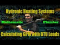 Hydronic Heating System Calculations