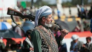 YouTube video thumbnail:  Iran Denies Being Behind Houthi Attacks as Aden Airport hit 