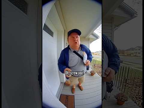 Door to door Energy Salesman INTENTIONALLY falls after getting denied. #ring #doorbell #funny #viral
