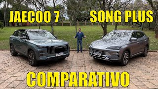 Comparativo: BYD Song Plus x Jaecoo 7 - Qual híbrido plug-in chinês é melhor?