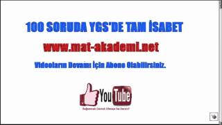 YGS SORU ÇÖZÜMLERİ