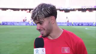 Tarik Sektioui, Hakimi, Ezzalzouli, Targhalline et Rahimi après la victoire 🇲🇦3 - 0🇮🇶.