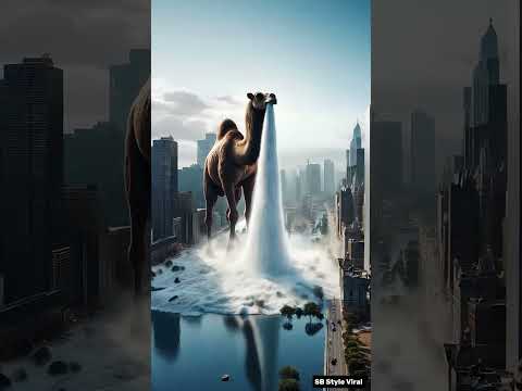 When the Camel Drank the Pool and Made a Park Shower ๐ญ #ai #shorts #baby