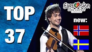 EUROVISION 2018: My TOP 37 WITH RATINGS