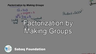 Factorization by Making Groups