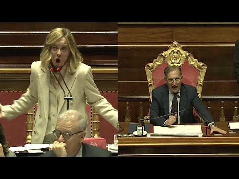 BAGARRE IN AULA DURANTE L’INTERVENTO DI GIORGIA MELONI SUL SUPERBONUS: TENSIONE CON IL M5S