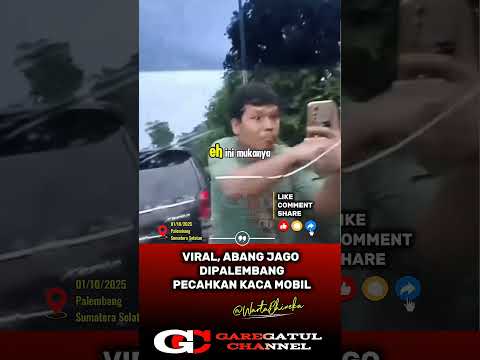 VIRAL! Pria Arogan di Palembang Ngamuk, Pecahkan Kaca Mobil di Tengah Jalan! #automobile #palembang