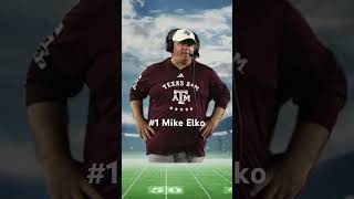 Texas College Football FBS Coach Rankings #ncaafootball #mikeelko #texasaggies