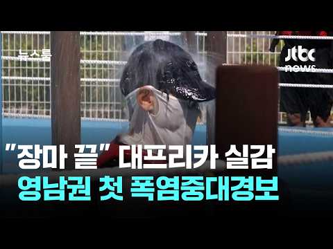 장마 끝나자 영남 '펄펄'…첫 폭염중대경보, 39도 넘었다 / JTBC 뉴스룸