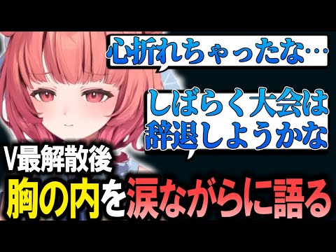 V最終了後、我慢していた気持ちが涙と共にあふれてしまうあかりん【夢野あかり/ぶいすぽ/切り抜き/V最/Valorant】