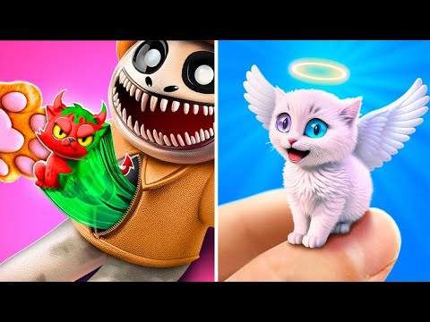 Kisah Kucing Malaikat vs Iblis 👼🏻😈 Gadget dan Kerajinan dari Surga dan Neraka