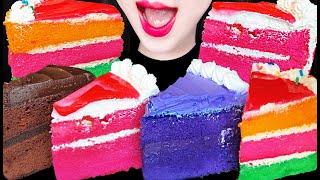 ASMR Chocolate Cake 미국 케이크 먹방 Mukbang, Eating